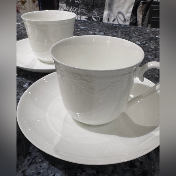 ☕️ Collectible Villeroy & Boch Fiori Weiss Tea Set | 6 Cups + 6 Saucers ☕️ - Picture 16 of 16